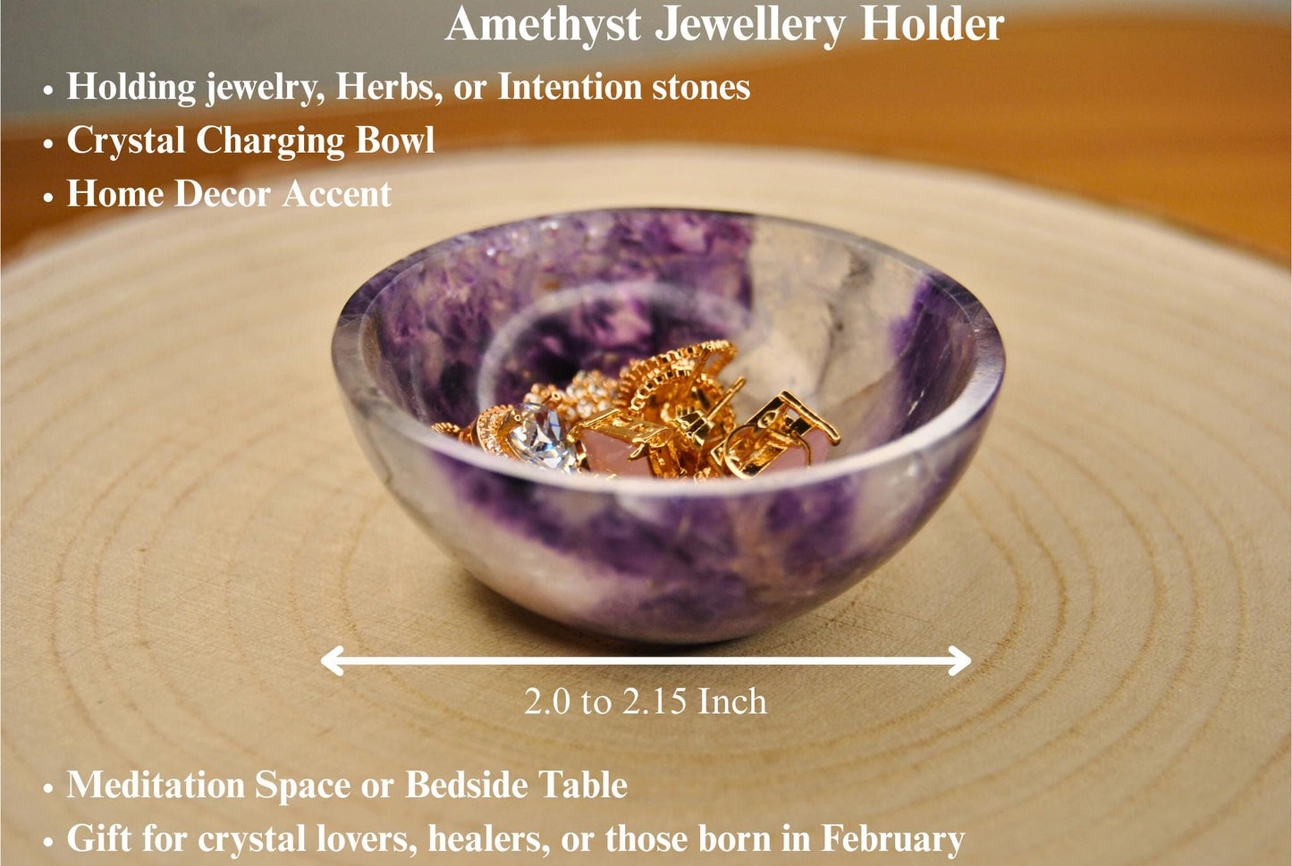 Amethyst Jewlellery Holder Bowl