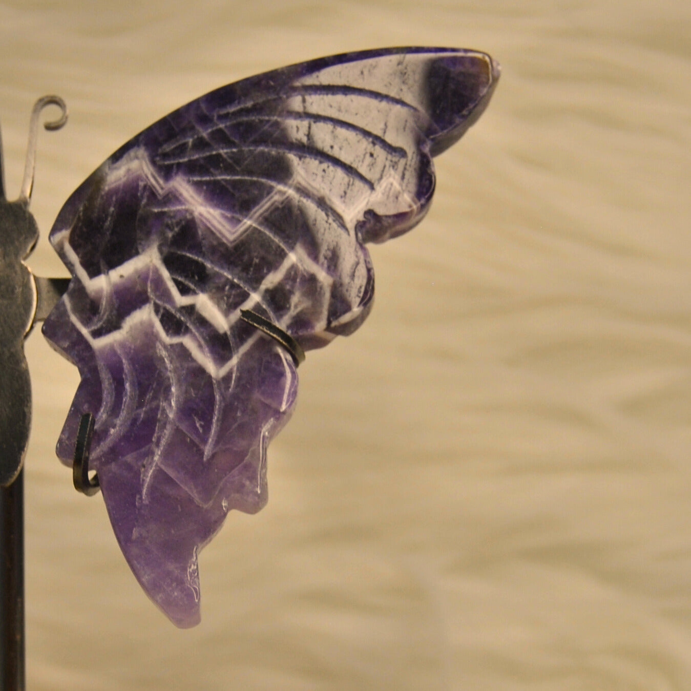 Amethyst Butterfly Wings Set with Stand