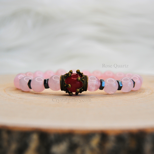 Hand-crafted Bracelet with Crown Charm